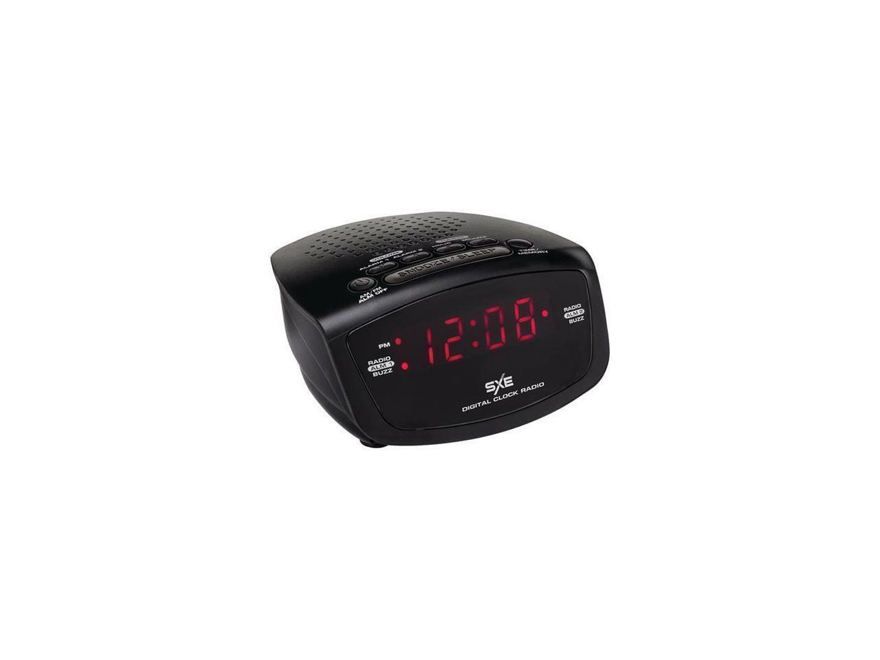 SXE SXE86001 AM/FM Dual Alarm Clock Radio