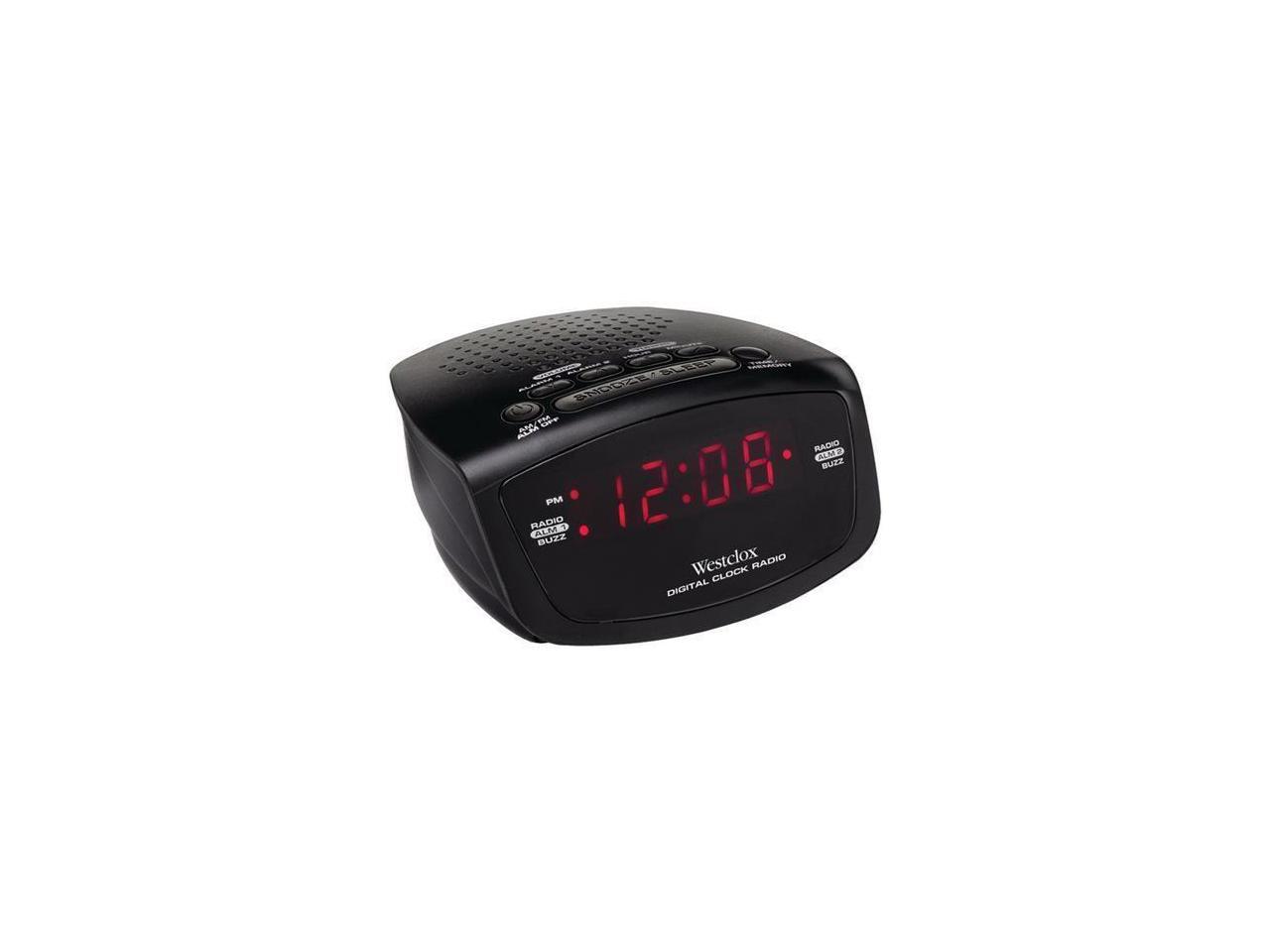 WESTCLOX 80209 .6" Red LED Alarm Clock Radio