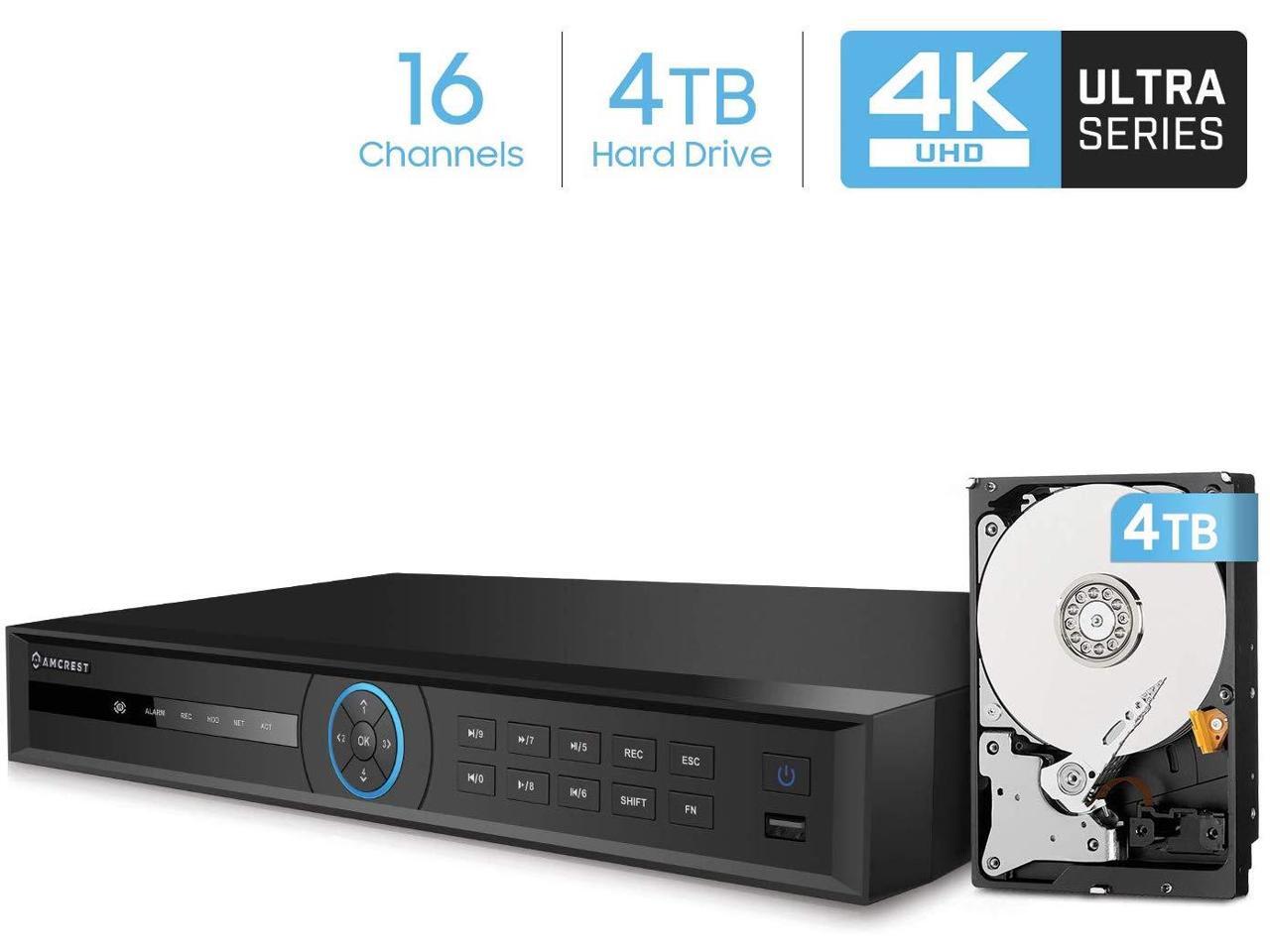 Amcrest NV5216 16CH Channel 4K HDMI Network Video Recorder NVR IP Camera No HDD
