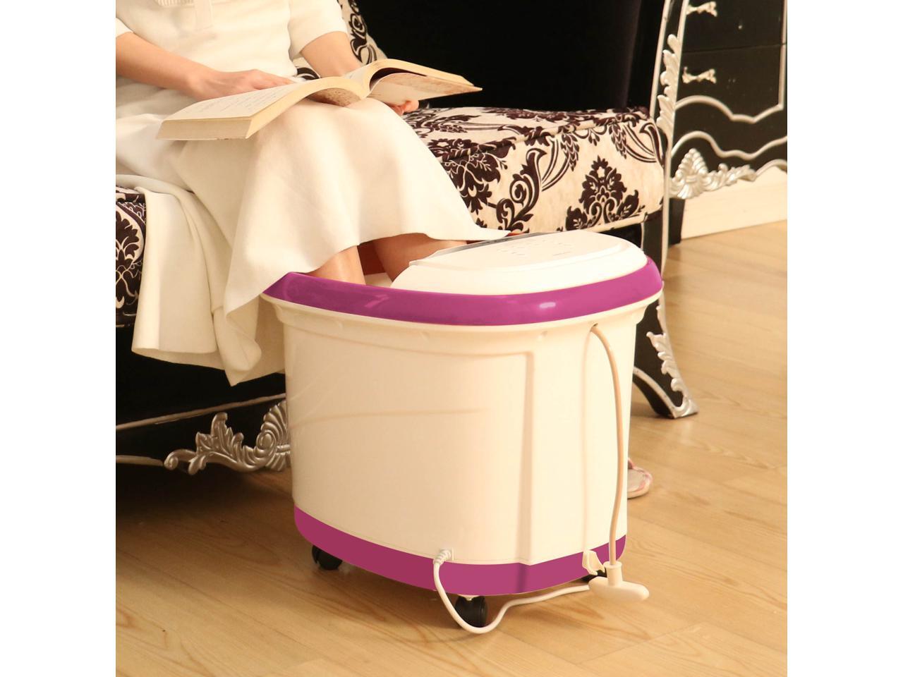 Carepeutic Motorized WaterJet Foot and Leg Spa Bath Massager, Purple/White