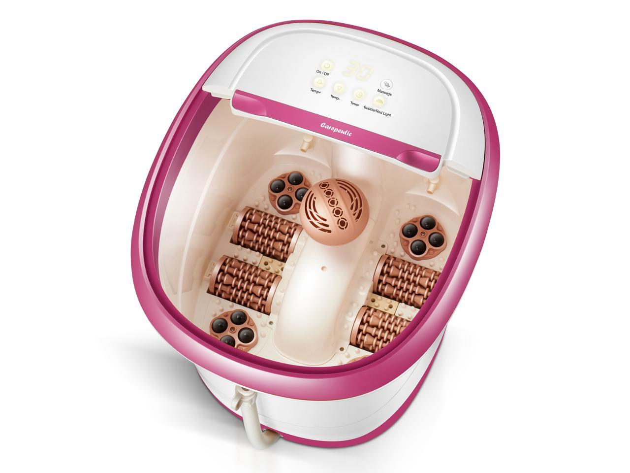 Carepeutic Motorized WaterJet Foot and Leg Spa Bath Massager, Purple/White