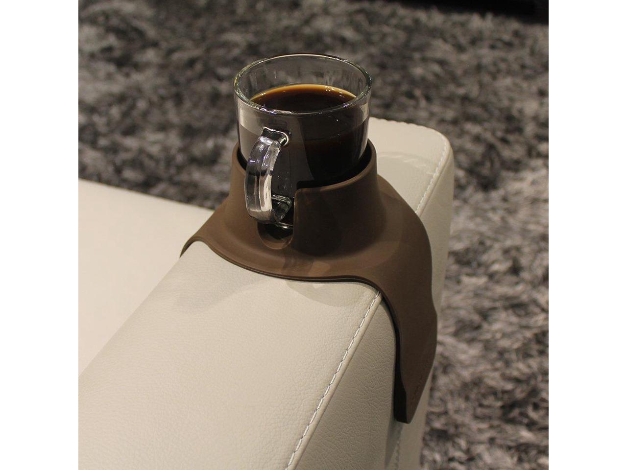 CouchCoaster Weighted Drink Holder One Size Fits All Drinks, Mocha