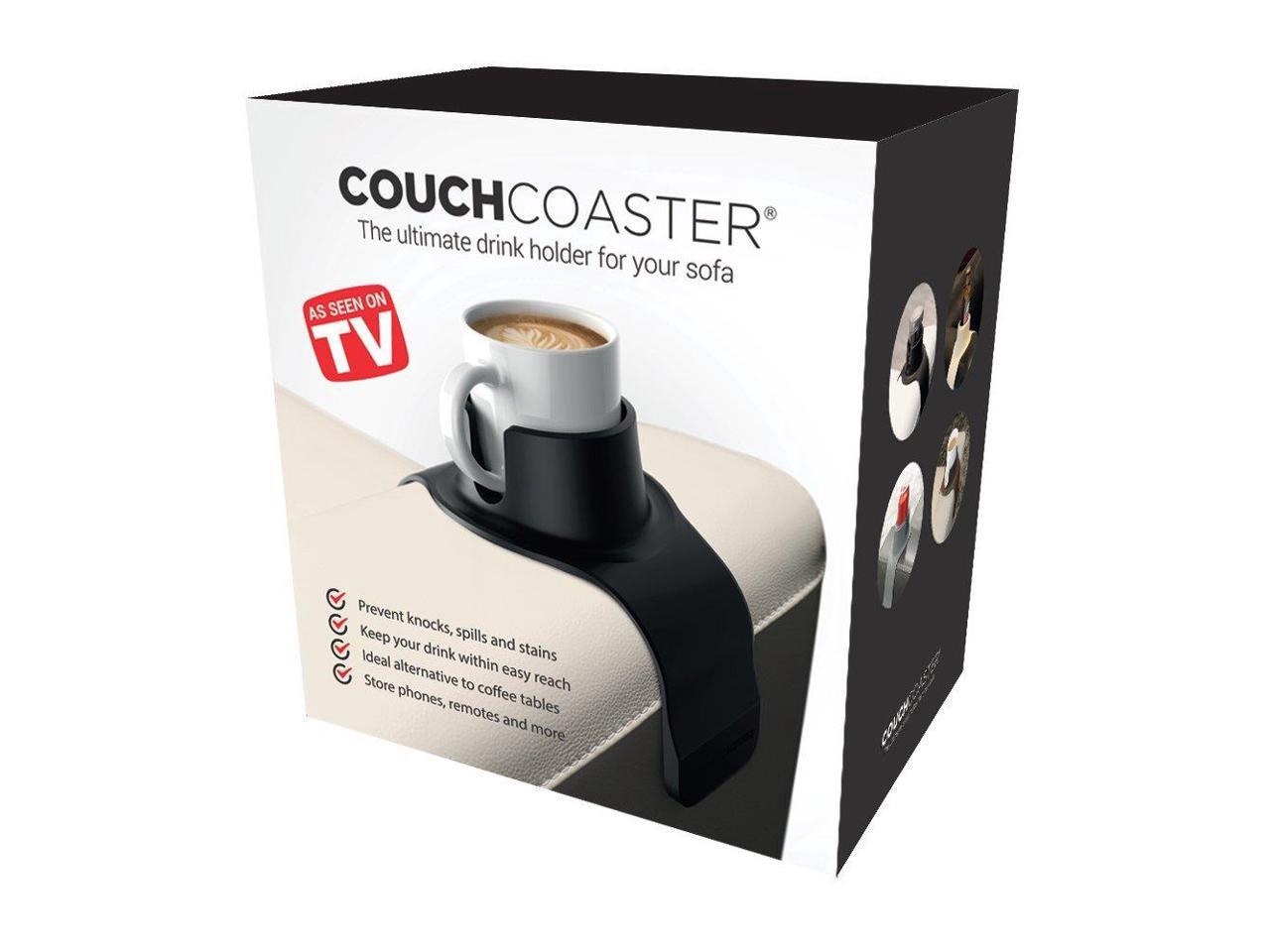CouchCoaster Weighted Drink Holder One Size Fits All Drinks, Mocha