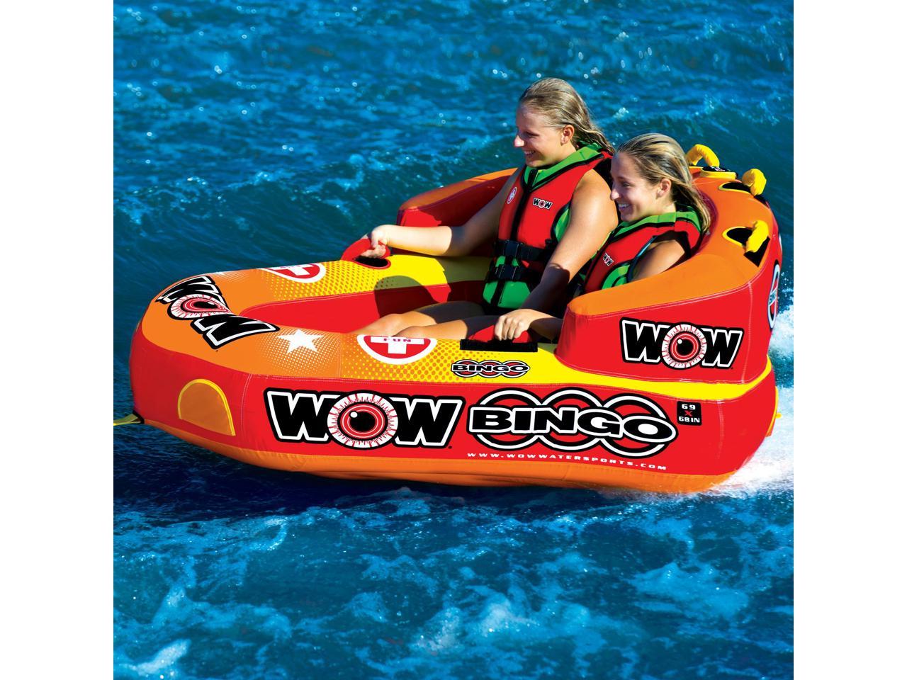 WOW Sports Zig Zag 1 Person Steerable and Towable Water Tube For Pool and Lake 