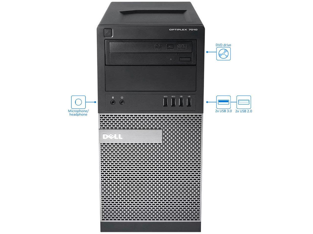 Refurbished: Dell OptiPlex 7010 Mini Tower Desktop, Intel Quad-Core i5