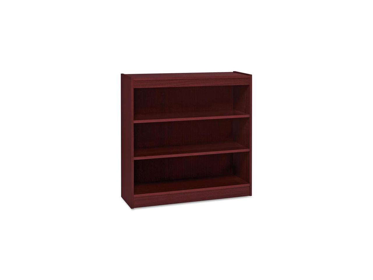 Lorell 3 Shelf Panel Bookcase 36"Wx12"Dx36"H Mahogany 60071 - Newegg.com