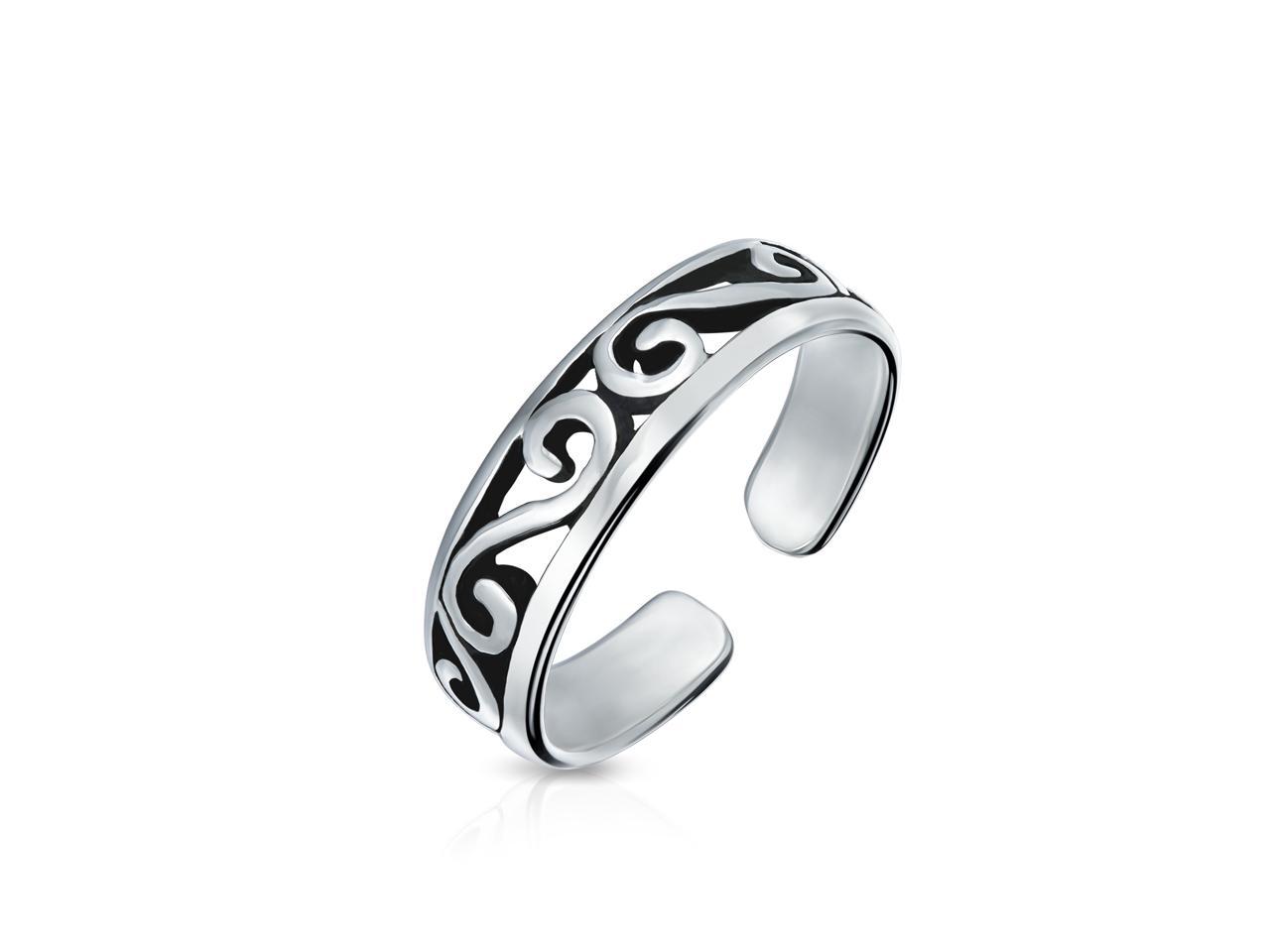 Toe Ring Celtic Sterling 925 Silver Adjustable Celtic Open Knot Bohemian 