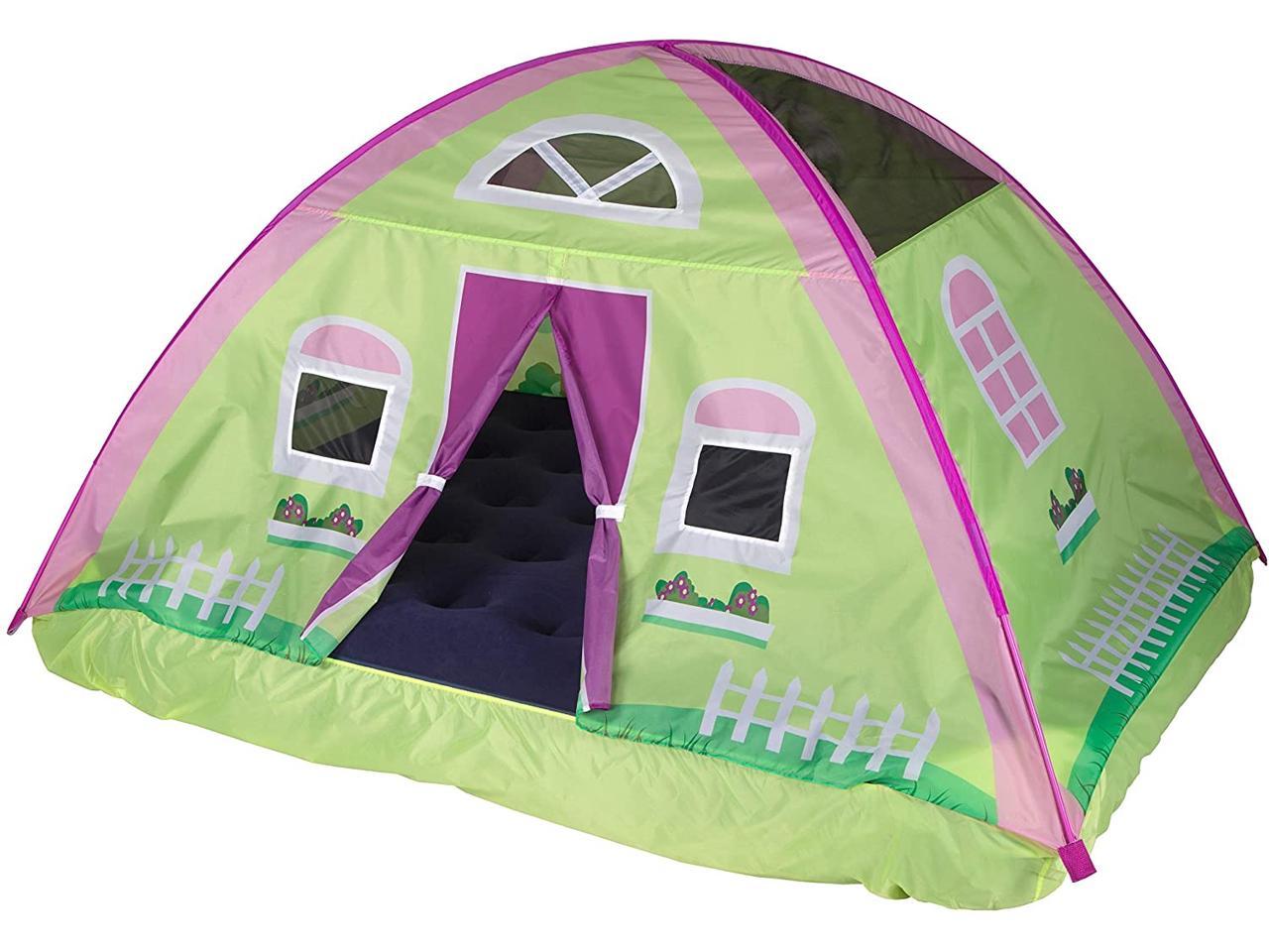 Pacific Play Tents Kids Cottage House Bed Tent Playhouse Fits Full Size ...