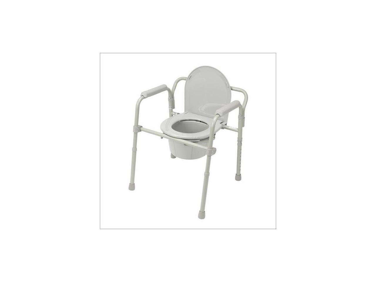 Drive Medical Folding Steel Bedside Commode 111481