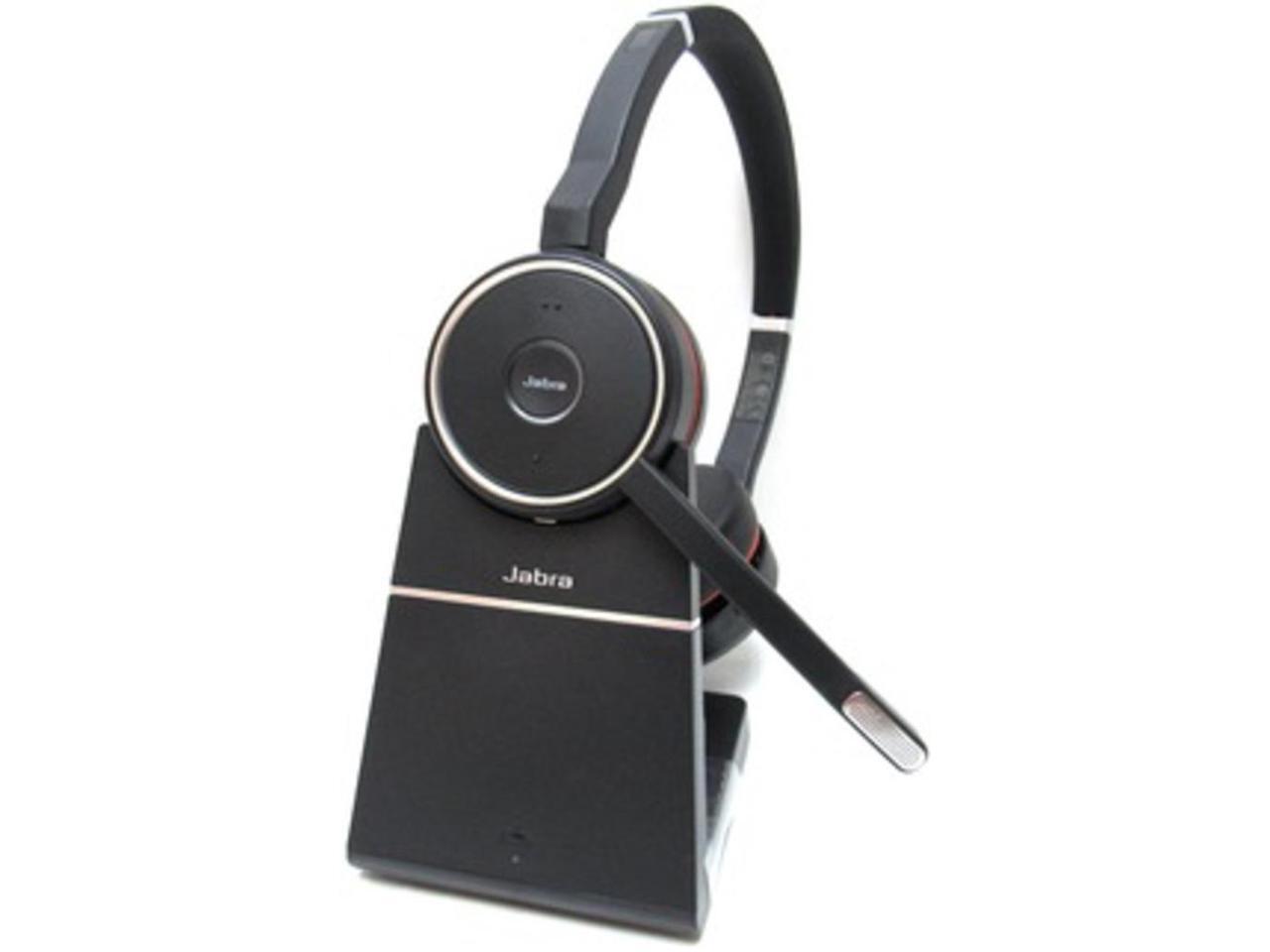 Jabra Evolve 75 MS Wireless Headset, Stereo Includes Link 370 USB Adapter and Charging Stand