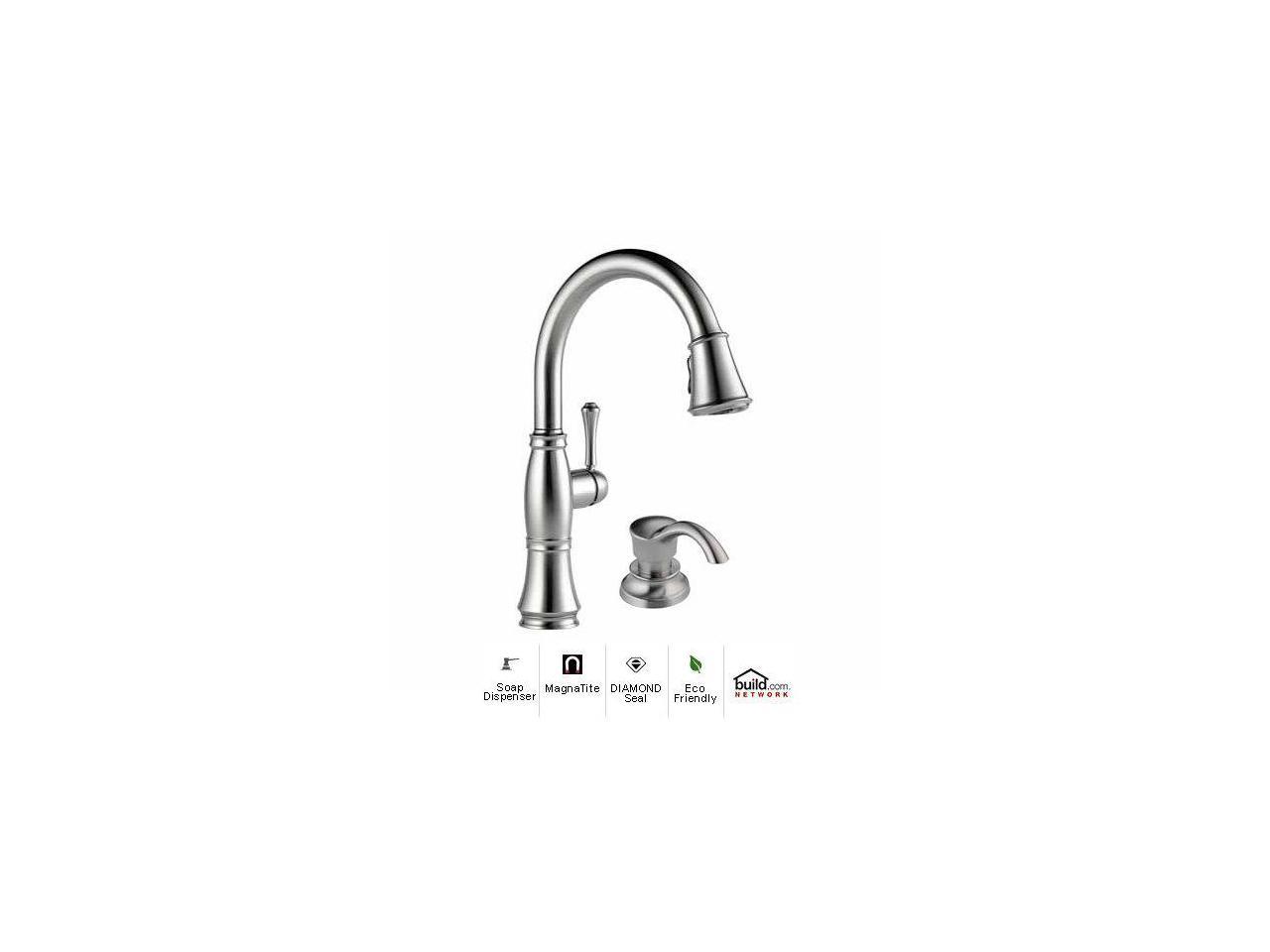 Delta 9197 Ar Dst Sd Cassidy Pullout Spray Kitchen Faucet With Magnatite Docking