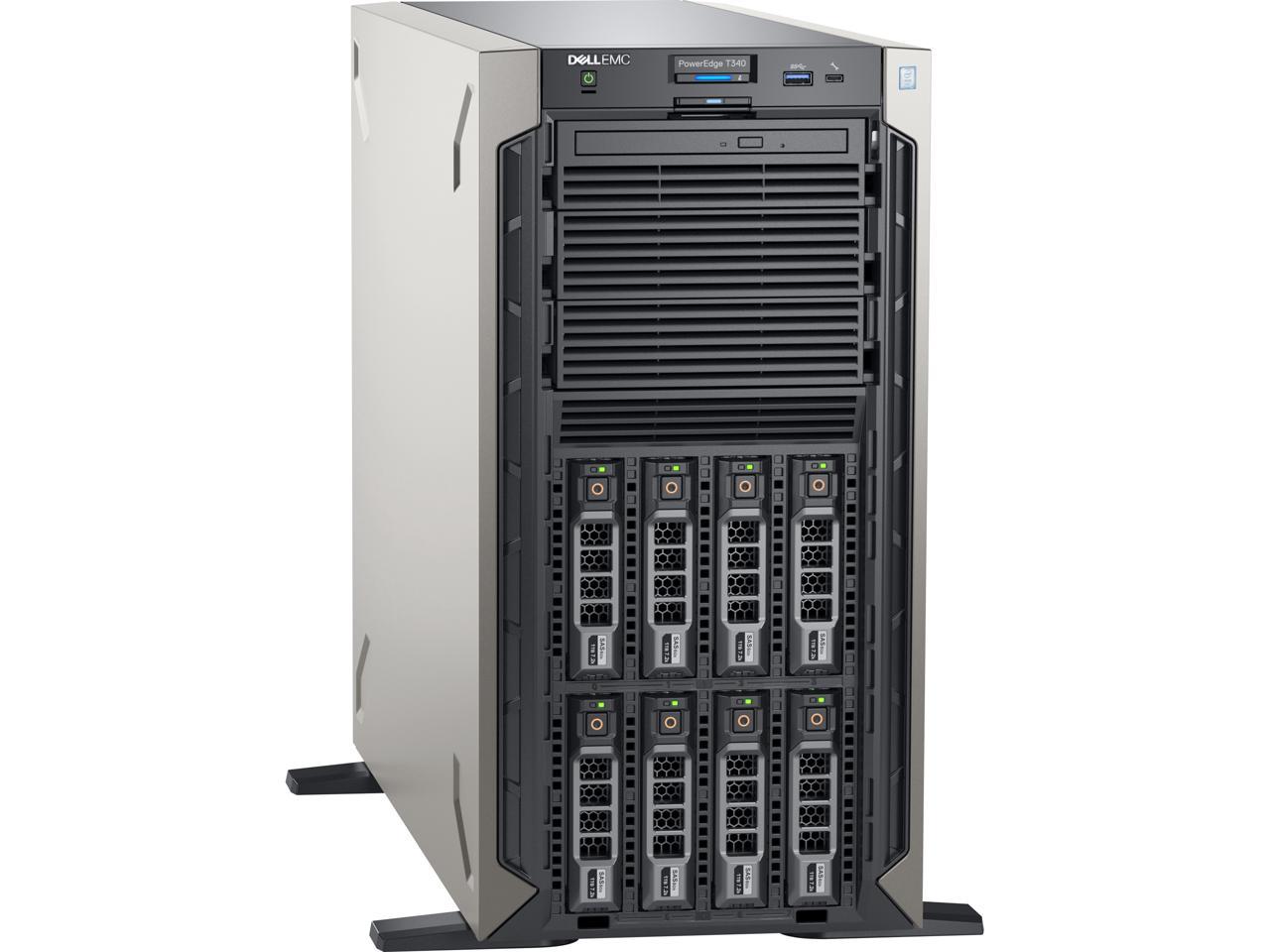 Dell EMC PowerEdge T340 5U Tower Server 1 X Xeon E-2234 8GB 1T B 1TB ...