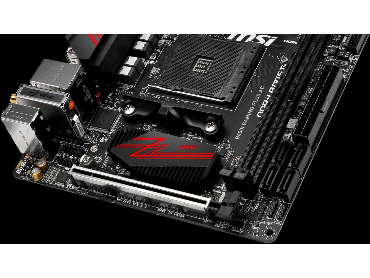 MSI B450I GAMING PLUS MAX WIFI AM4 Mini ITX AMD Motherboard - Newegg.com