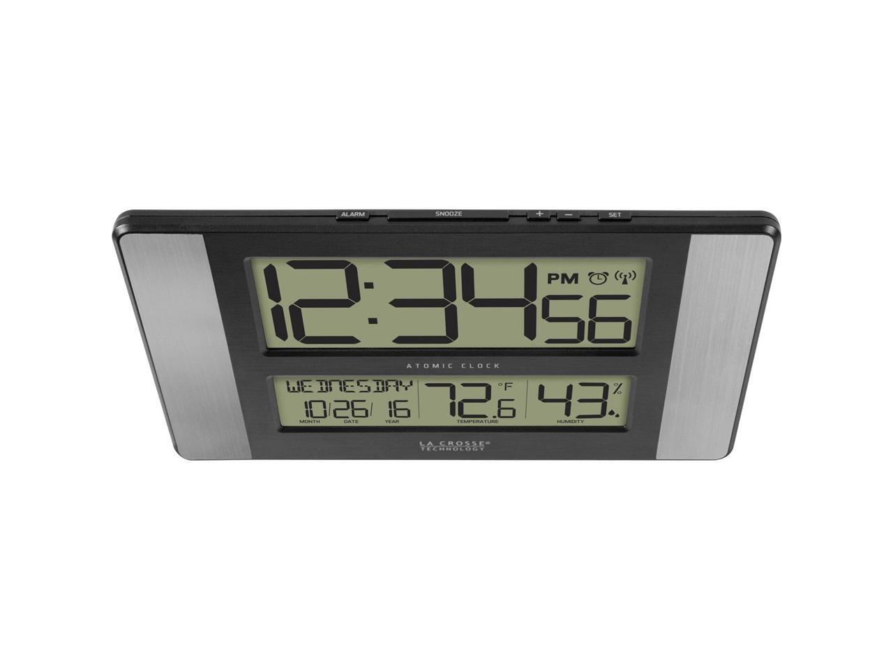 La Crosse Technology Atomic Clock With Outdoor Temperature & Moon Phase (Cherry Finish) + Outdoor Sensor Weather Shield Bundle