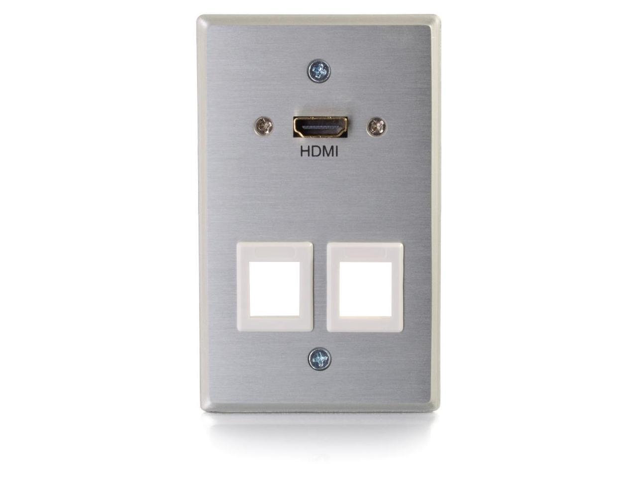 One Cutout Single Gang Wall Plate - White | Covers And Pass Through