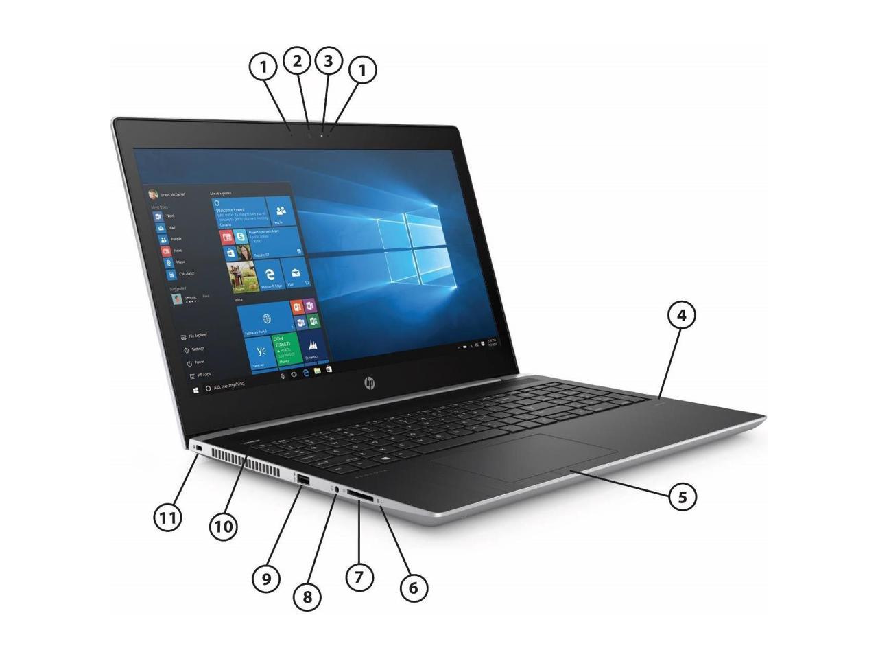 Hp Laptop Probook Intel Core I5 7th Gen 7200u 250ghz 4gb Memory 500gb Hdd Intel Hd Graphics 3261