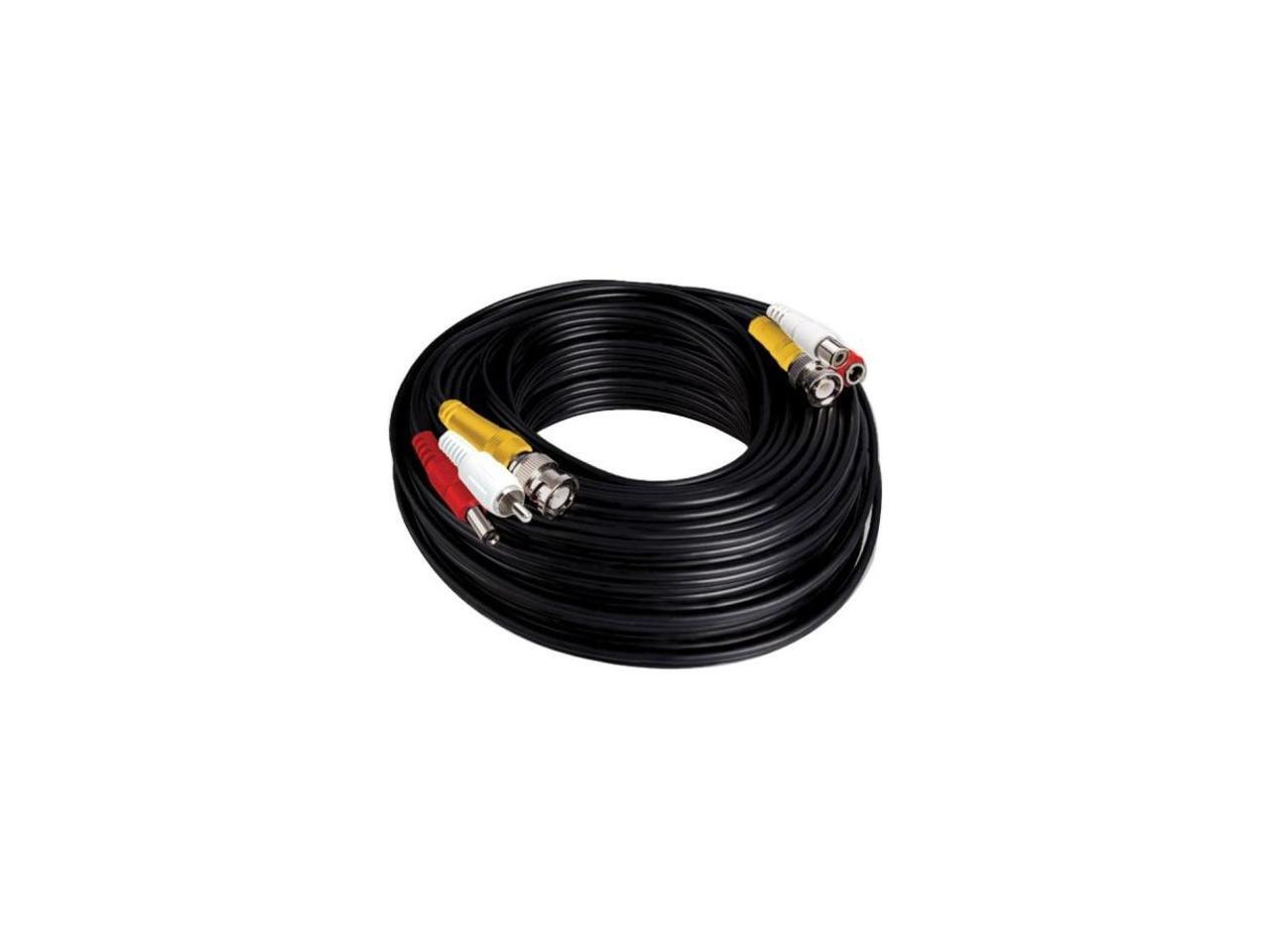 Night Owl 100' InWall Rated Video/Power/Audio Extension Cable, Black