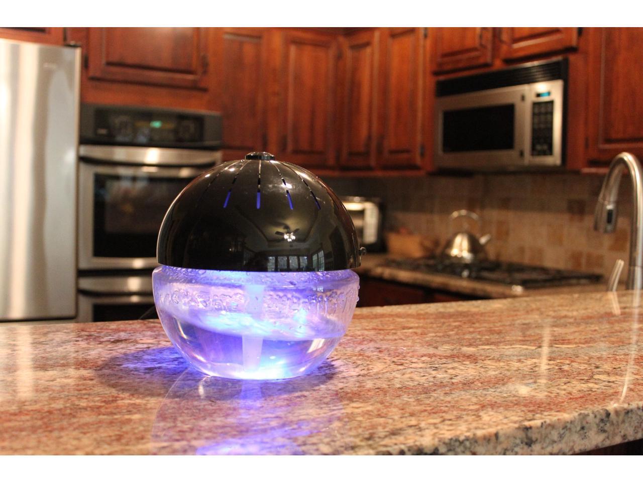 EcoGecko Earth Ball WaterBased Air Purifier & Revitalizer with Blue