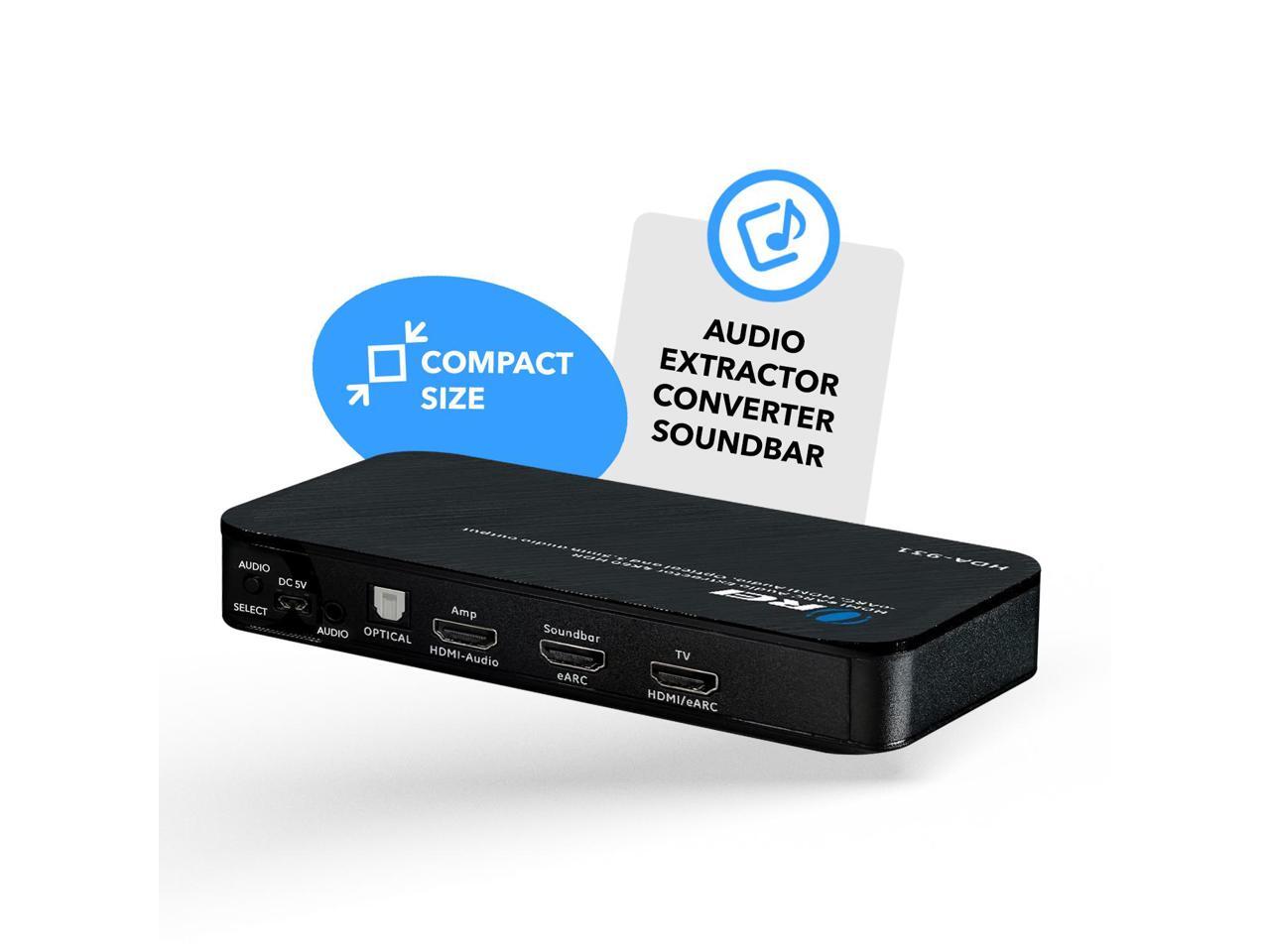 OREI eARC 4K 60Hz Audio Extractor Converter Soundbar 18G HDMI 2.0 ARC