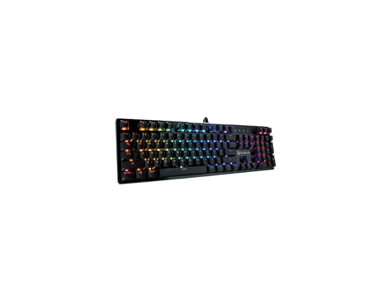 Blue Switch MX Blue Equivalent for Windows PC and Laptop Bloody B820 Optical Mechanical Gaming Keyboard with Individually Backlit RGB LED Keys Wired 104 Keys Standard Blue Switch MX Blue Equivalent for Windows PC and Laptop Bloody B820 Optical Mechanical Gaming Keyboard with Individually Backlit RGB LED Keys Wired 104 Keys Standard