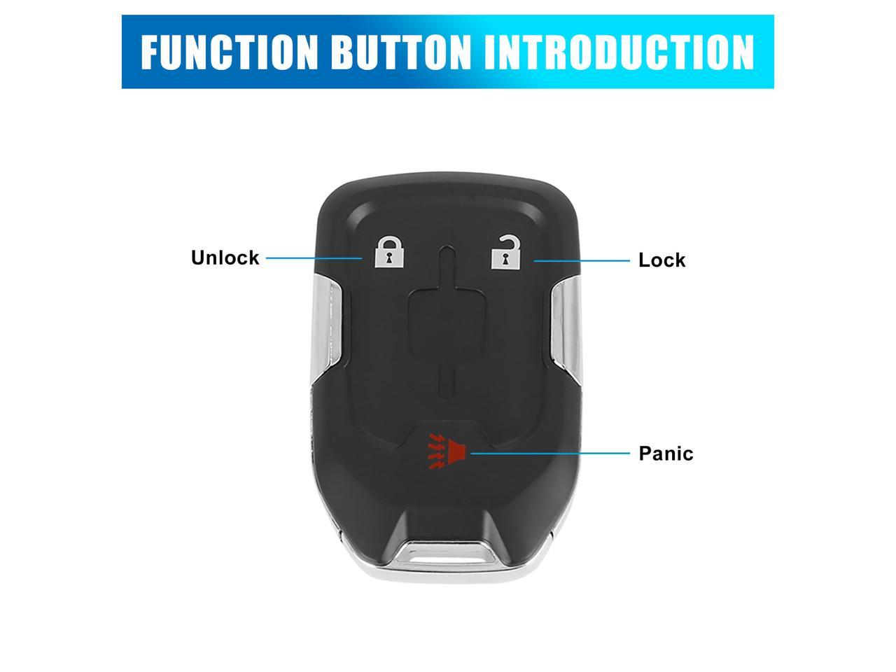 New Car Replacement Keyless Remote Key Fob Shell Case Black 13591388 for GMC Terrain 2018-2019 ...