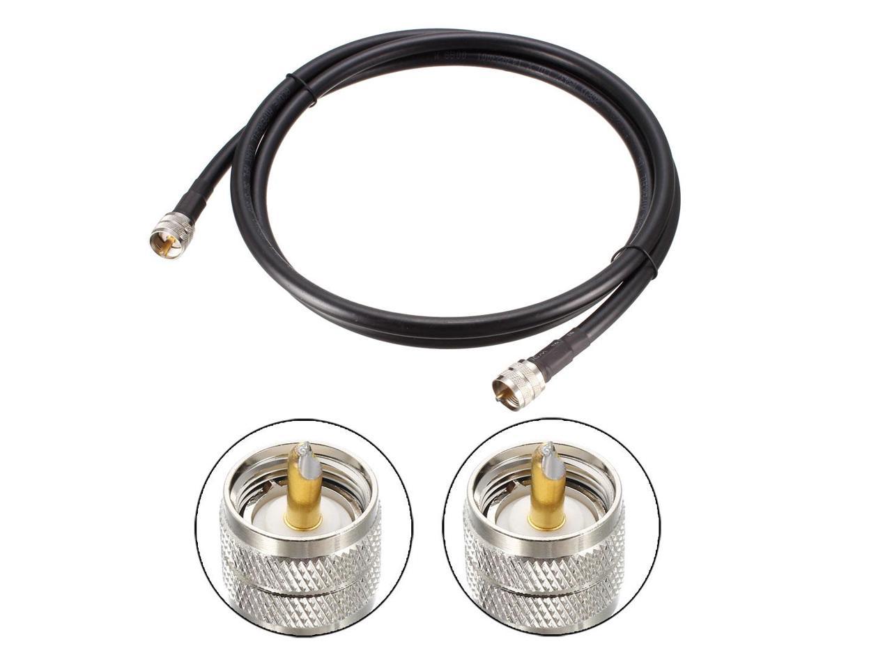 Rg8u Coaxial Cable With Pl 259 Male Connectors For Cbham Radio 6 Ft