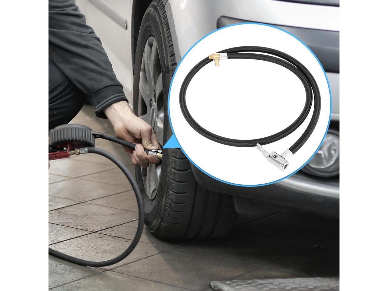 101.5cm Tire Inflator Hose Adapter Locking Tube Air Valve Chuck for Car