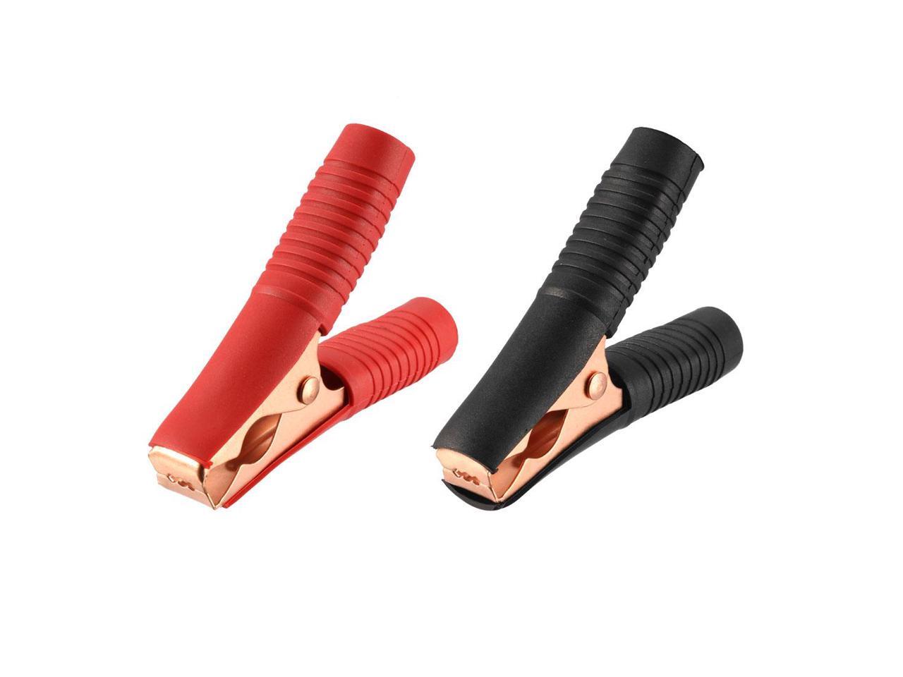 Battery Test Clips 80 Amp Insulated Clamp for Automotive Car, Black Red 2pcs