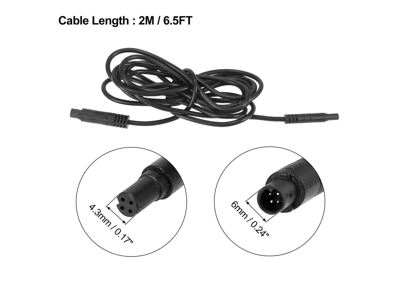 4 Pin 6.5ft 2m Backup Camera Extension Cable Dash Camera Cord Car Rear