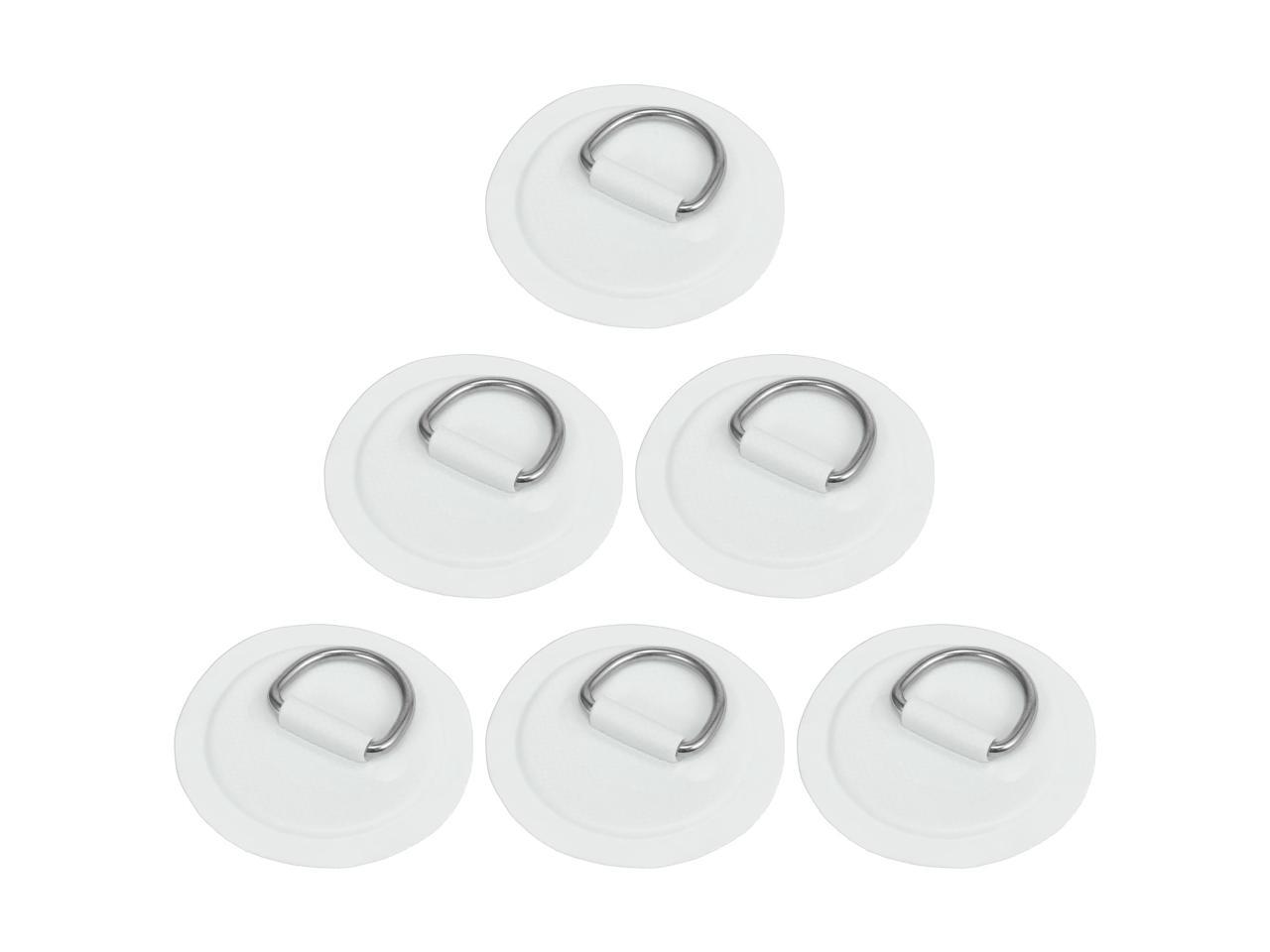 4pcs PVC Gray Round D-Ring Patch Cabin Hardware for Inflatable Boat Kayak 