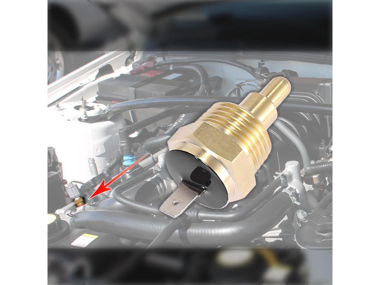 Universal Automotive Radiator Engine Cooling Fan Temperature Thermostat Sensor Switch 1/2" NPT
