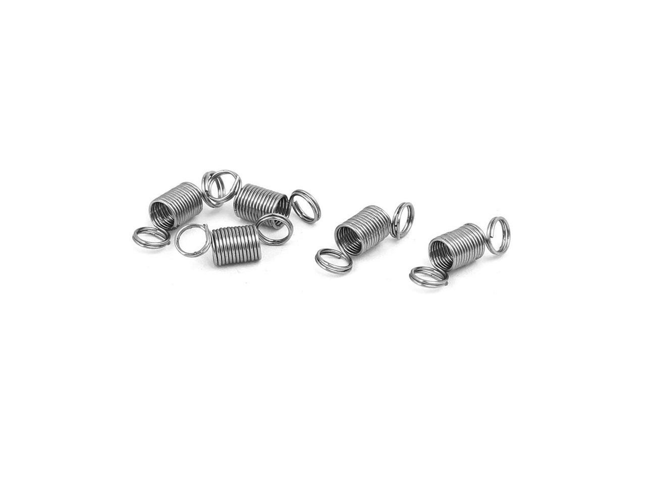 0.6mmx6mmx25mm 304 Stainless Steel Compression Springs Silver Tone 10pcs 