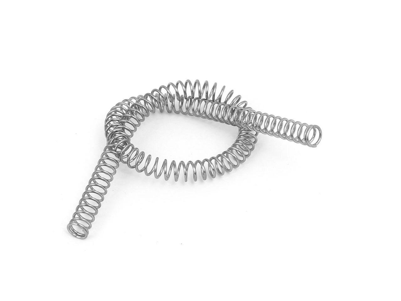 1mmx8mmx305mm 304 Stainless Steel Compression Spring Silver Tone 
