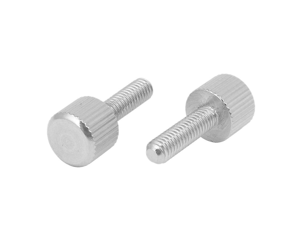 Computer PC Case Stainless Steel Flat Head Knurled Thumb Screw M4 X 25mm 4pcs for sale online 