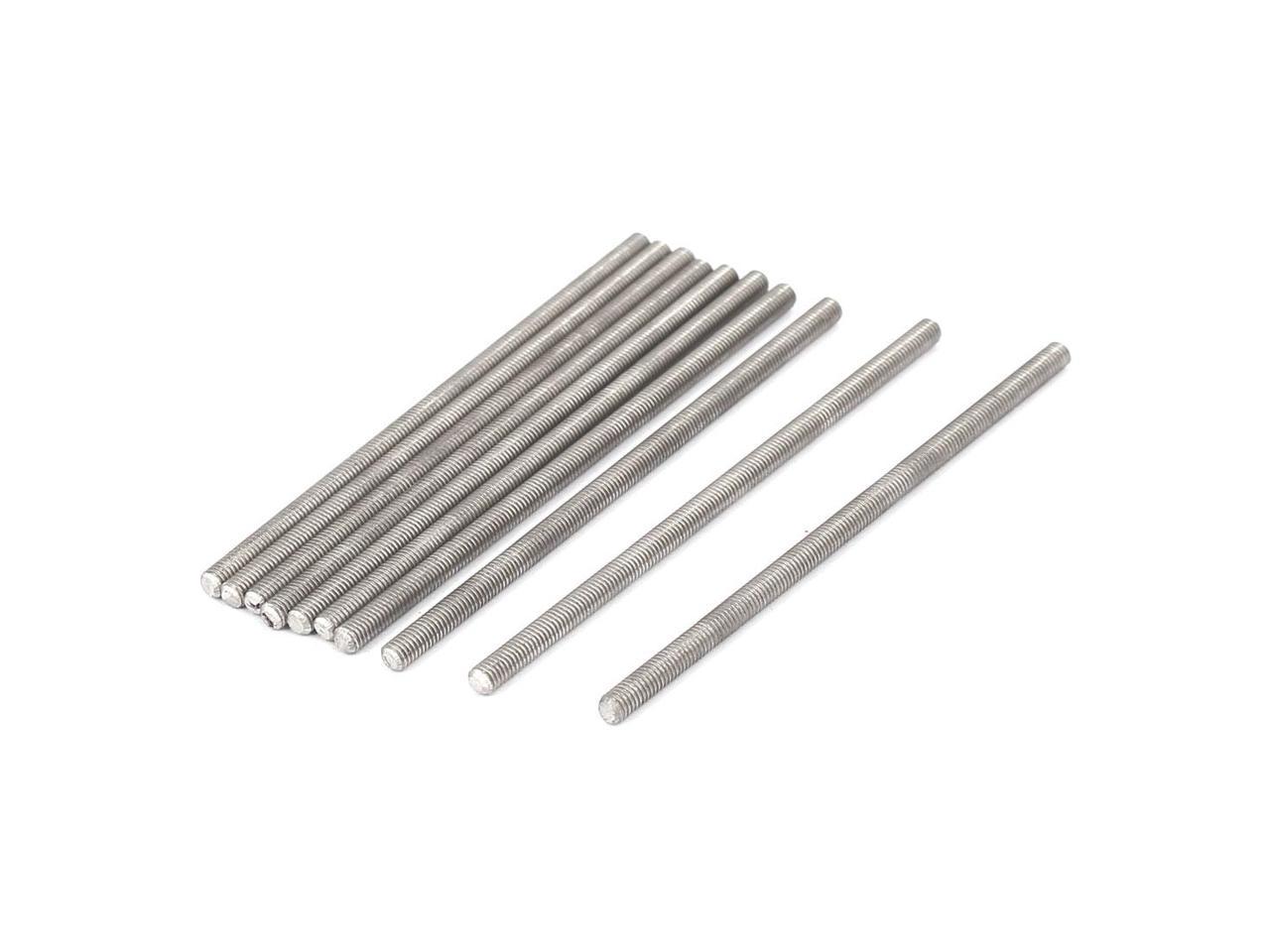 M3 x 70mm 0.5mm Pitch 304 Stainless Steel Fully Threaded Rods Silver ...