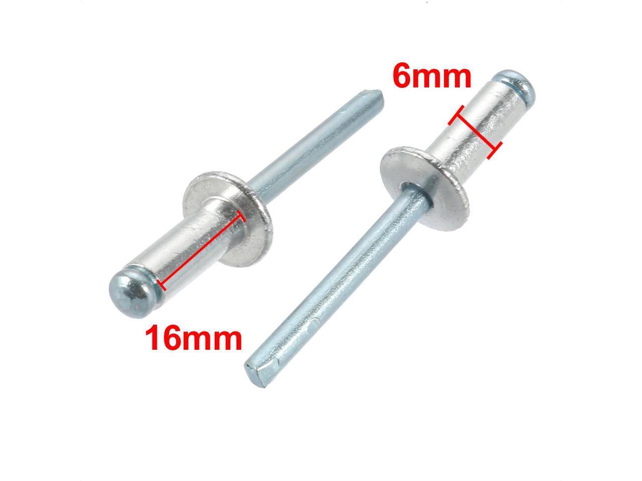 20 Pcs 6mm x 16mm Aluminum/Steel Open End Blind Rivets Newegg.ca