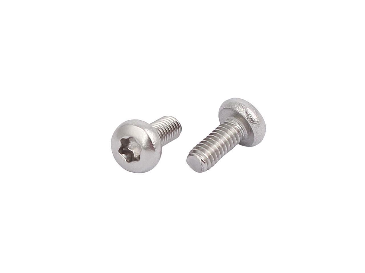 M2.5 x 6mm 304 Stainless Steel Torx Pan Head Screws Bolts Fasteners ...