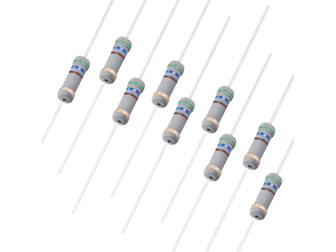 1W 560 Ohm Carbon Film Resistor 5% Tolerance 4 Color Bands Fixed.