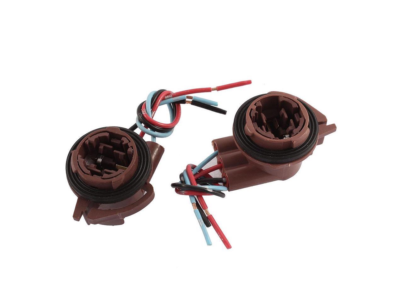 2 Pcs 3157 Bulb Socket Car Brake Turn Signal Light Harness