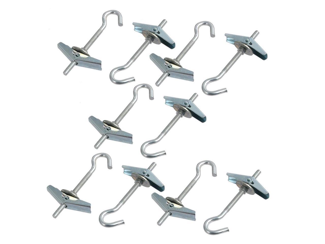 10Pcs M4x90mm Carbong Steel Toggle Anchor Eye Screw Hook Washer Nut Assortment 