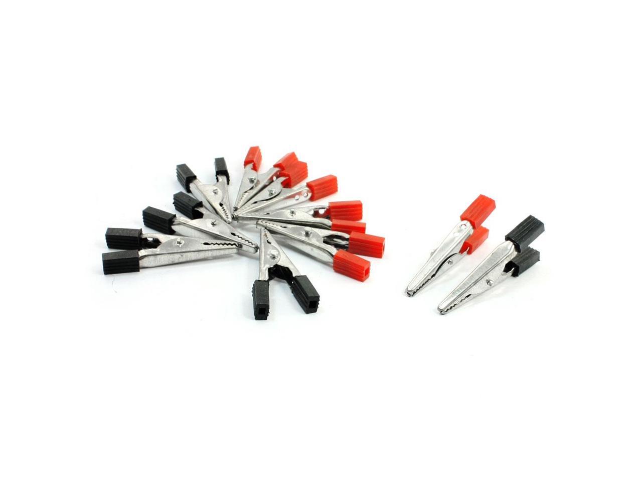 22 Pcs Insulated Cover Test Probe Alligator Clamps Crocodile Clips Red Black 