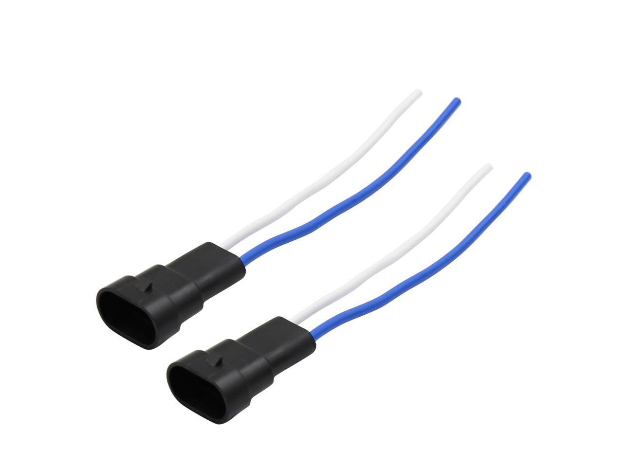 2pcs DC 12V 9005 9006 H11 Wire Harness Socket Car Light Bulb Adapter