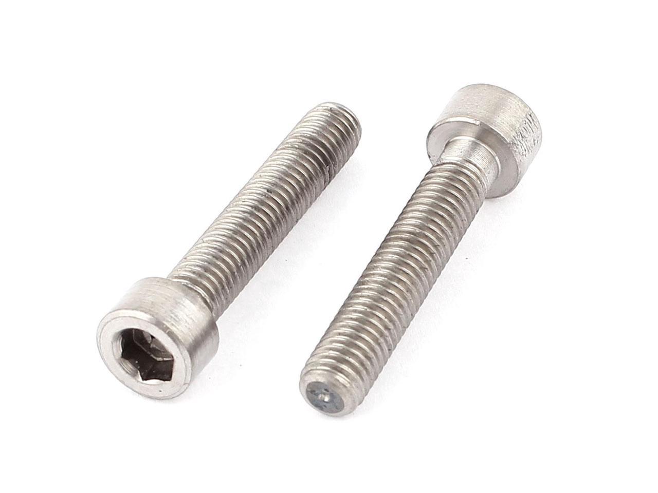 M8x40mm 1.25mm Pitch Hex Knurl Head Socket Cap Screws Bolts 2pcs ...