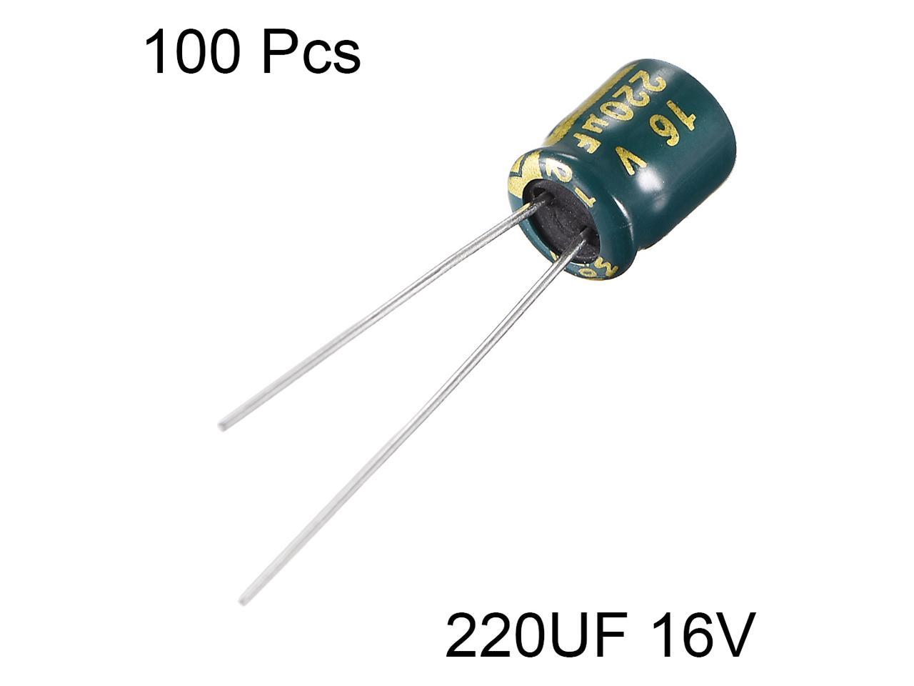 50PCS 220uF 16V 105C Radial Electrolytic Capacitor 6X7mm 6*7mm 