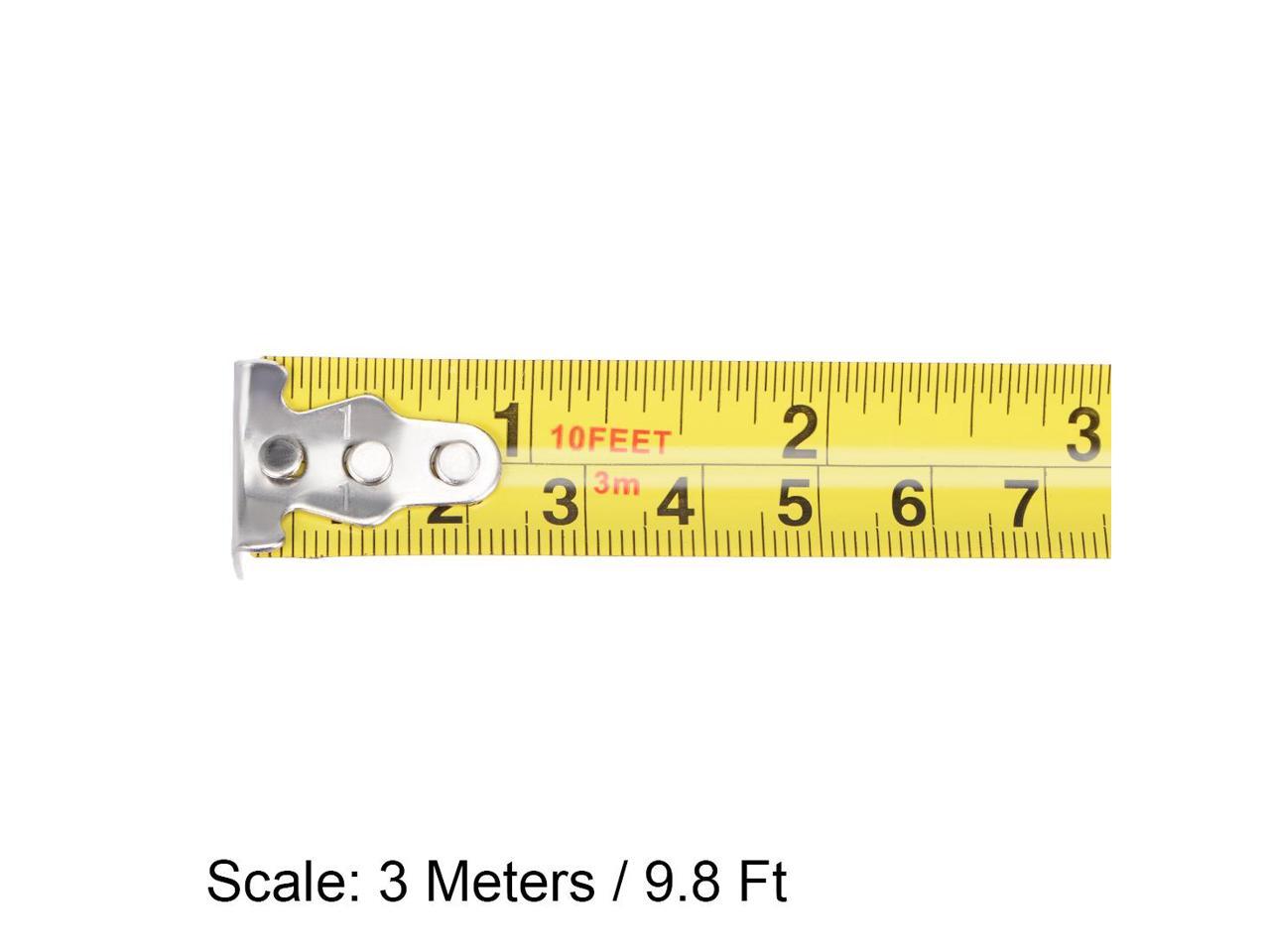 3 Meter 9.8Ft Long 12mm Width Retractable Metric Steel Tape Ruler Measure Tool