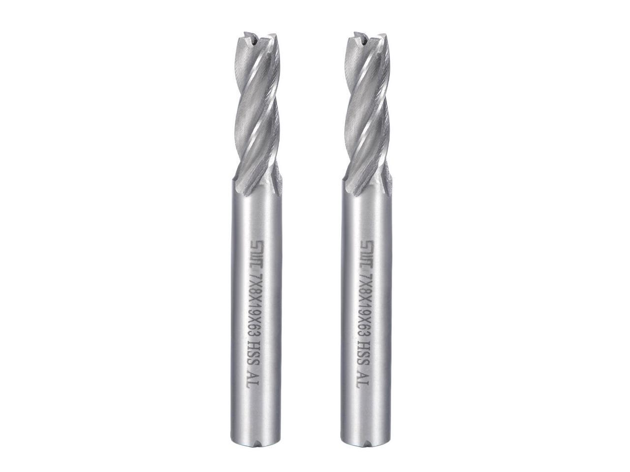 Helical Groove Four Flute High Speed Steel Cutter End Mill 9mm x 10mm