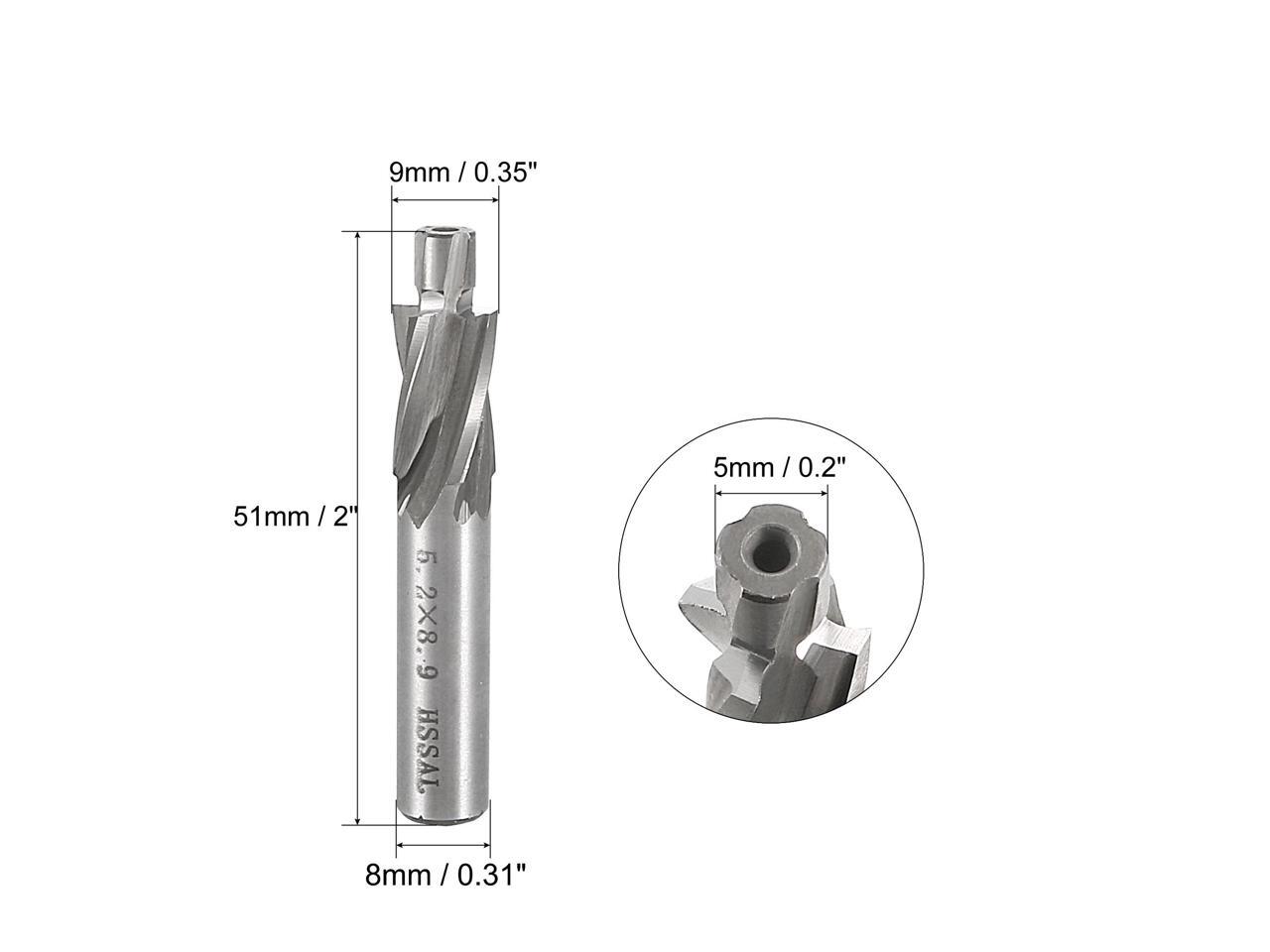 HSSAL Cobalt Counterbore End Mill Cap Screws Expand Holes 4 Flutes, 5 X