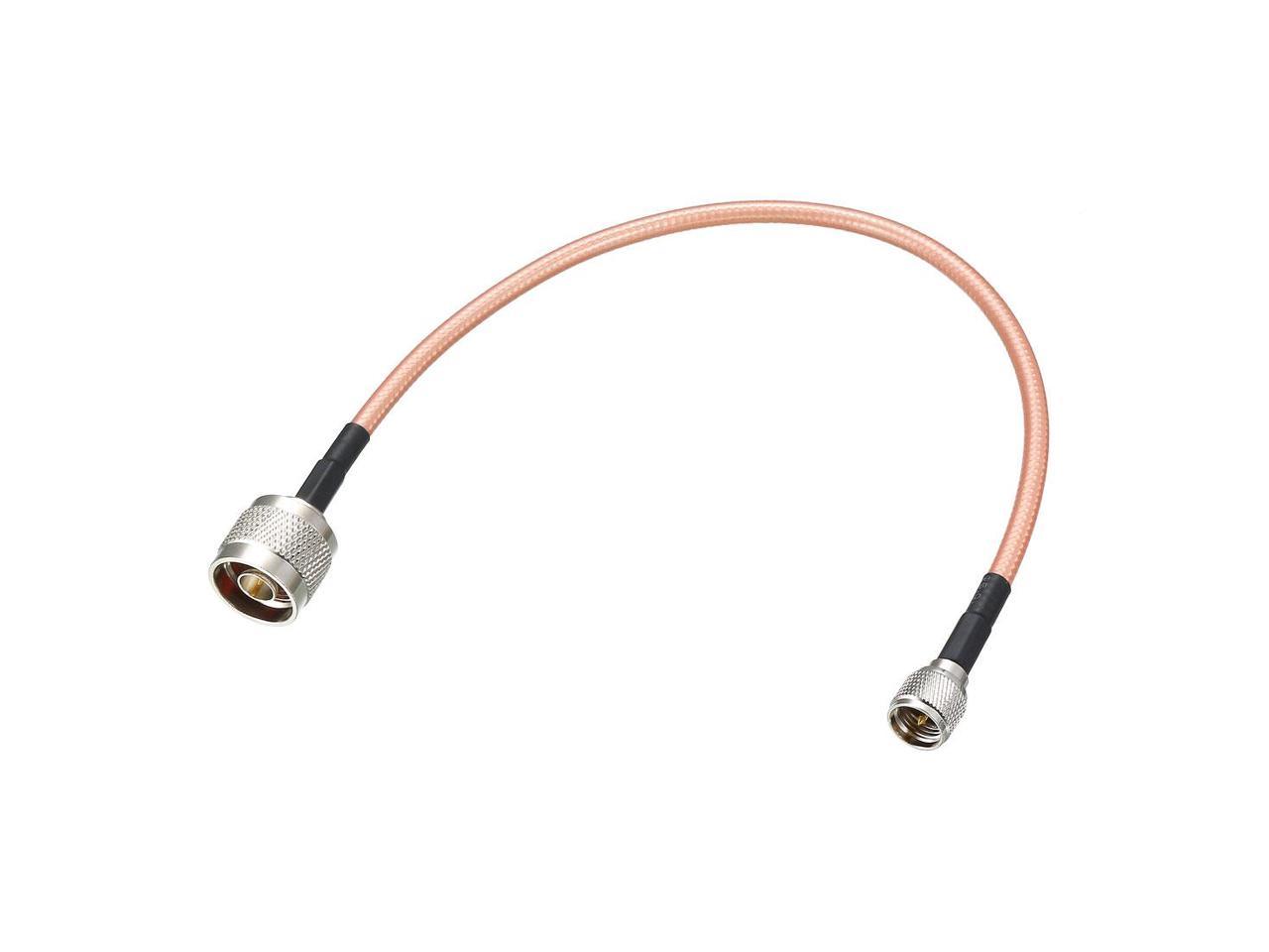 Low Loss RF Coaxial Cable Coax Wire RG-142 BNC Male to Mini UHF Male 60cm