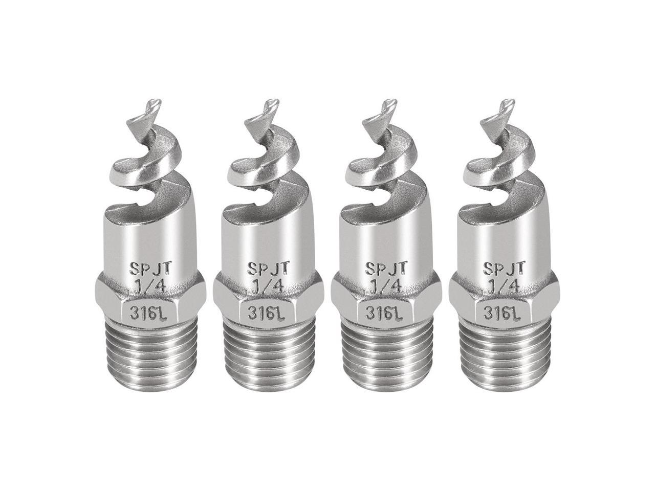 10 pcs New SPJT 316L Stainless Steel Spiral Cone Spray Nozzle 1/4 " BSPT