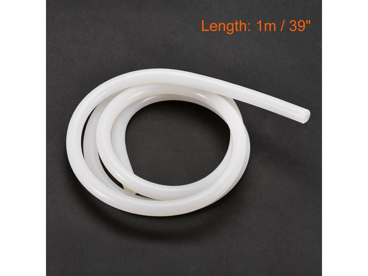 Cream White 39" Long 7MM Dia High Temperature Resistant Silicone Sealing Strip 